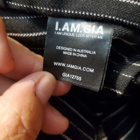 I.AM. GIA Black Havena Pinstripe Jacket Size XXS NWT - Picture 8 of 9